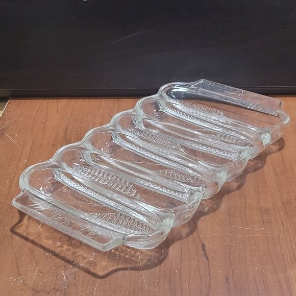 Miracle Maize Clear Glass Corn Bread Baking Dish Corn Cob Design - Picture 12 of 13
